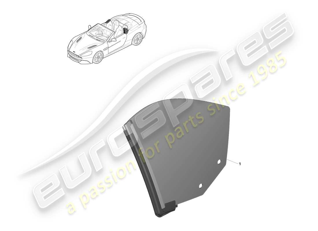 aston martin vanquish (2013) hinteres seitenfenster, volante-ersatzteildiagramm
