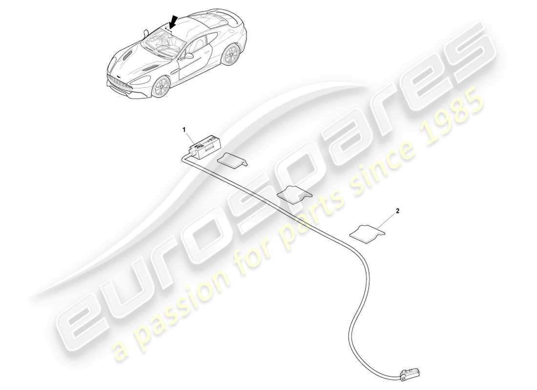 aston martin vanquish (2014) mikrofon-teilediagramm