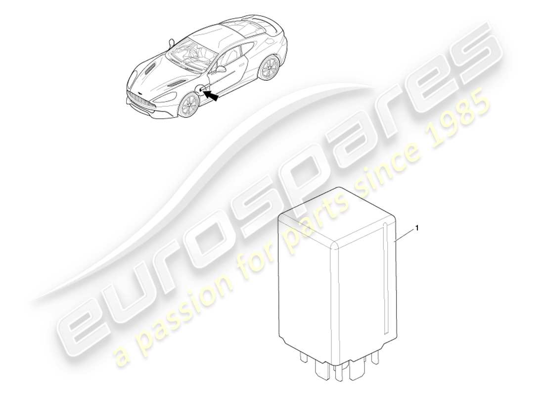 aston martin vanquish (2013) teilediagramm des lenkmoduls