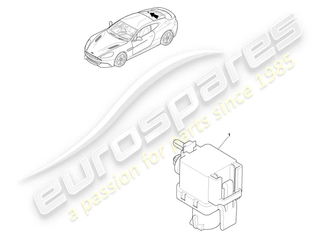 aston martin vanquish (2014) teilediagramm des barometrischen sensors