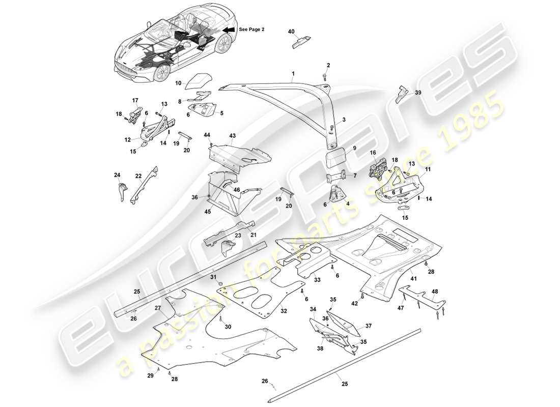 aston martin vanquish (2014) zusatzteile, volante, seite 1 teilediagramm