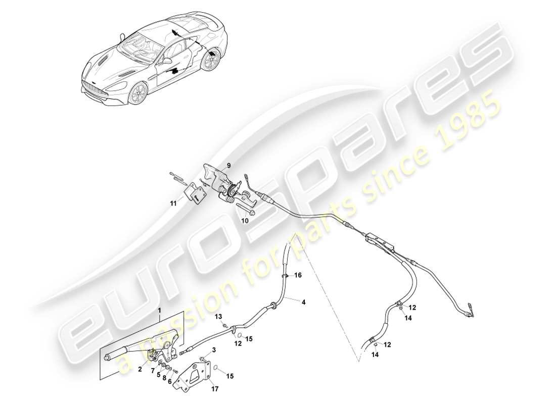 aston martin vanquish (2013) parkbremse, lhd-ersatzteildiagramm