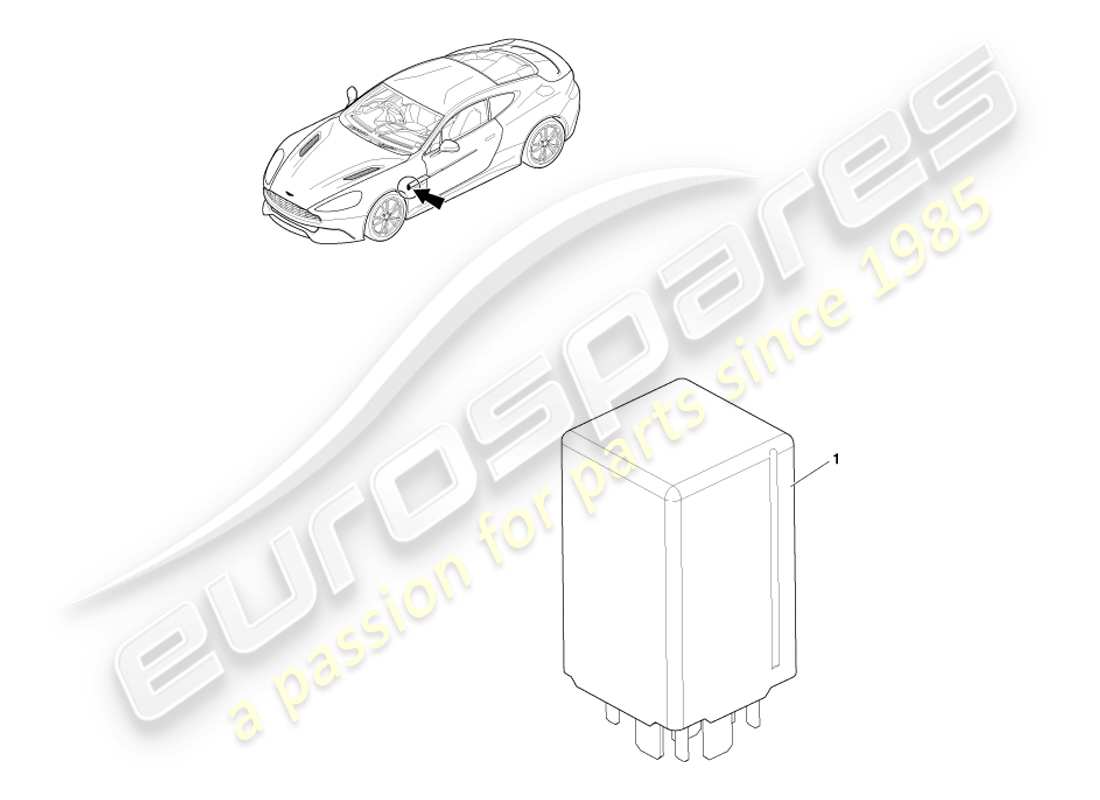 aston martin vanquish (2014) teilediagramm des lenkmoduls