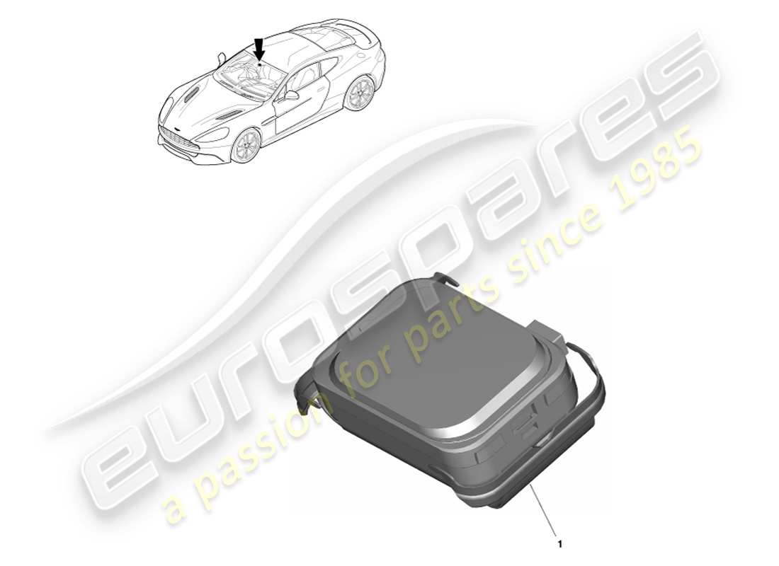 aston martin vanquish (2013) teilediagramm des regen- und tageslichtsensors