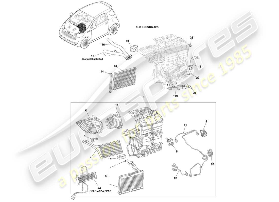 teilediagramm mit der teilenummer 88515-74010