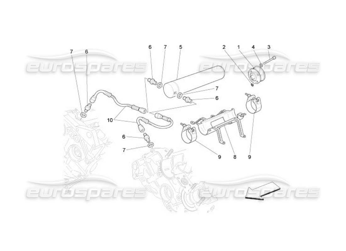maserati qtp. (2005) 4.2 teilediagramm der steuerhydraulik