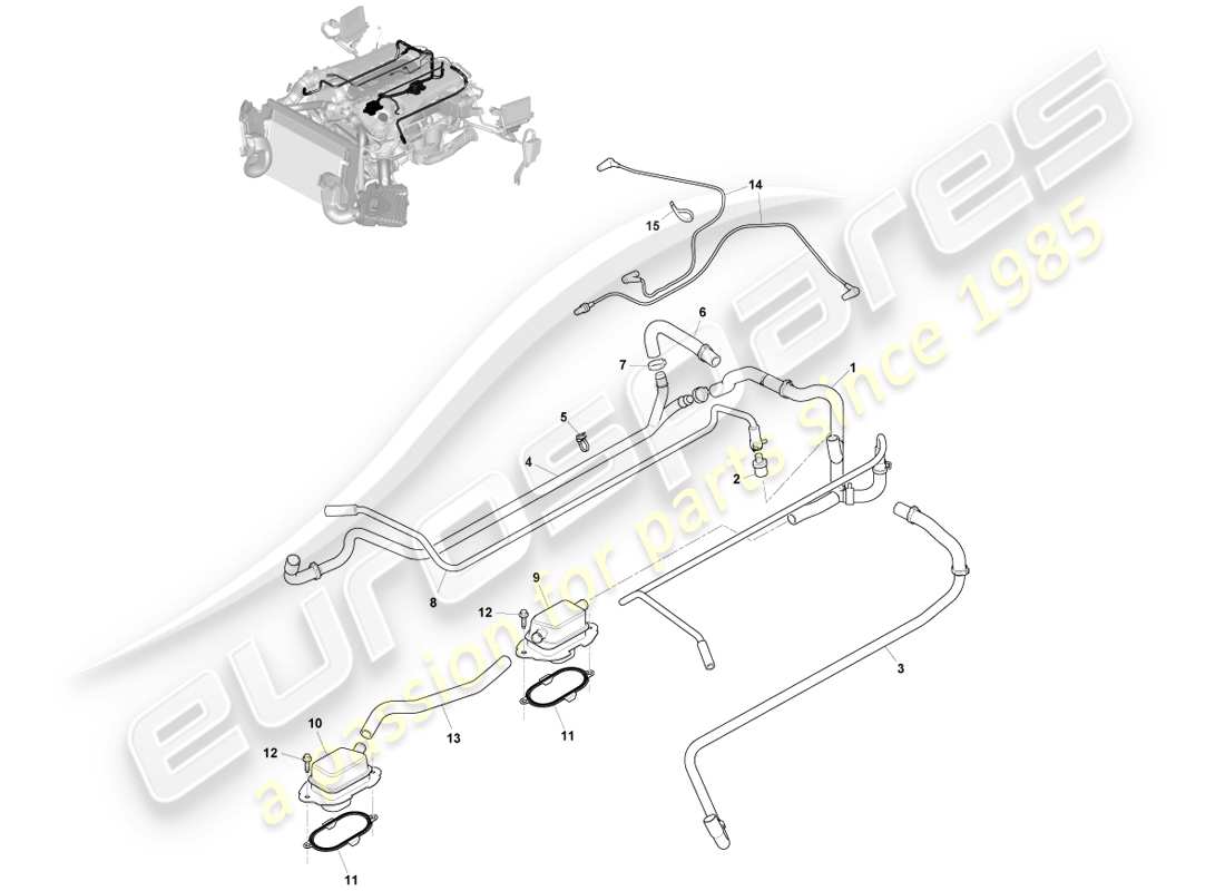 aston martin vanquish (2014) emission control teilediagramm