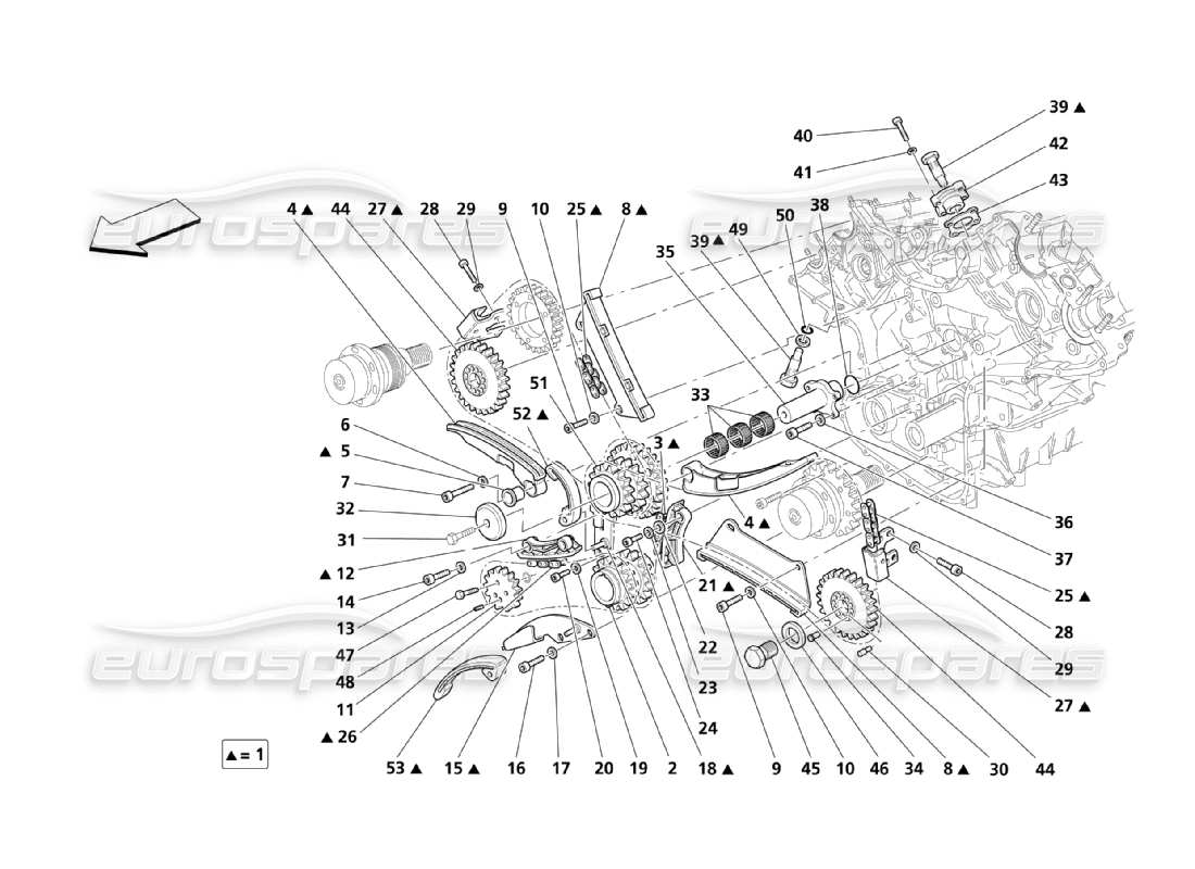 maserati qtp. (2003) 4.2 timing-teilediagramm