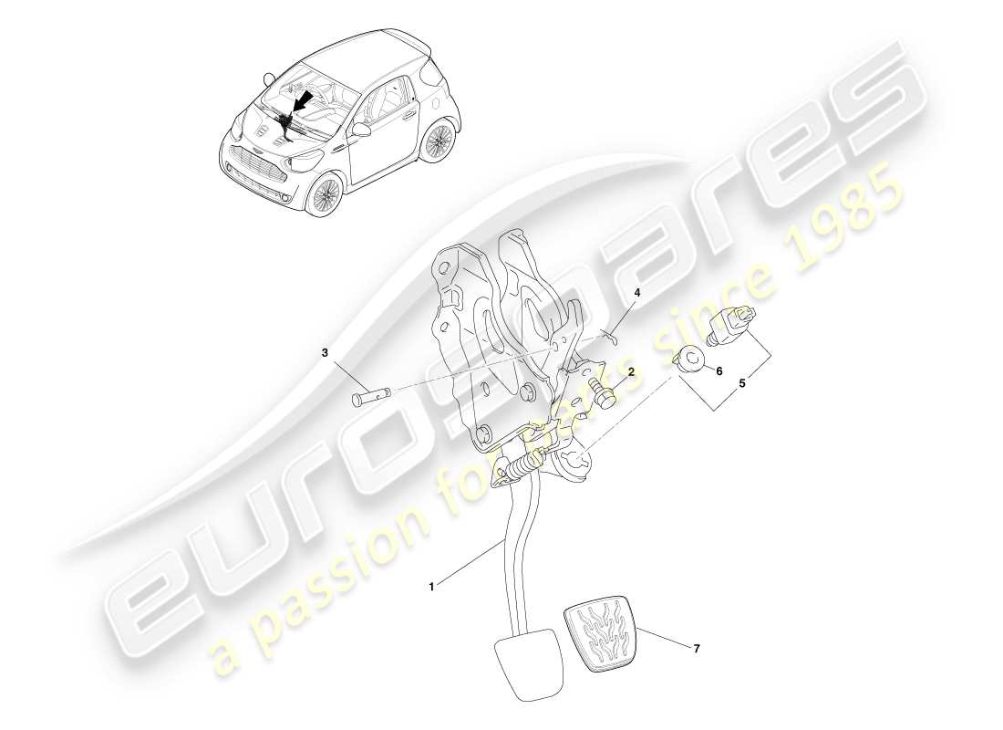 teilediagramm mit der teilenummer 47110-74011