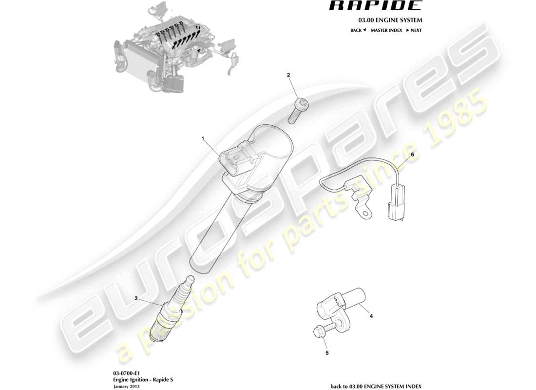 aston martin rapide (2011) zündteildiagramm