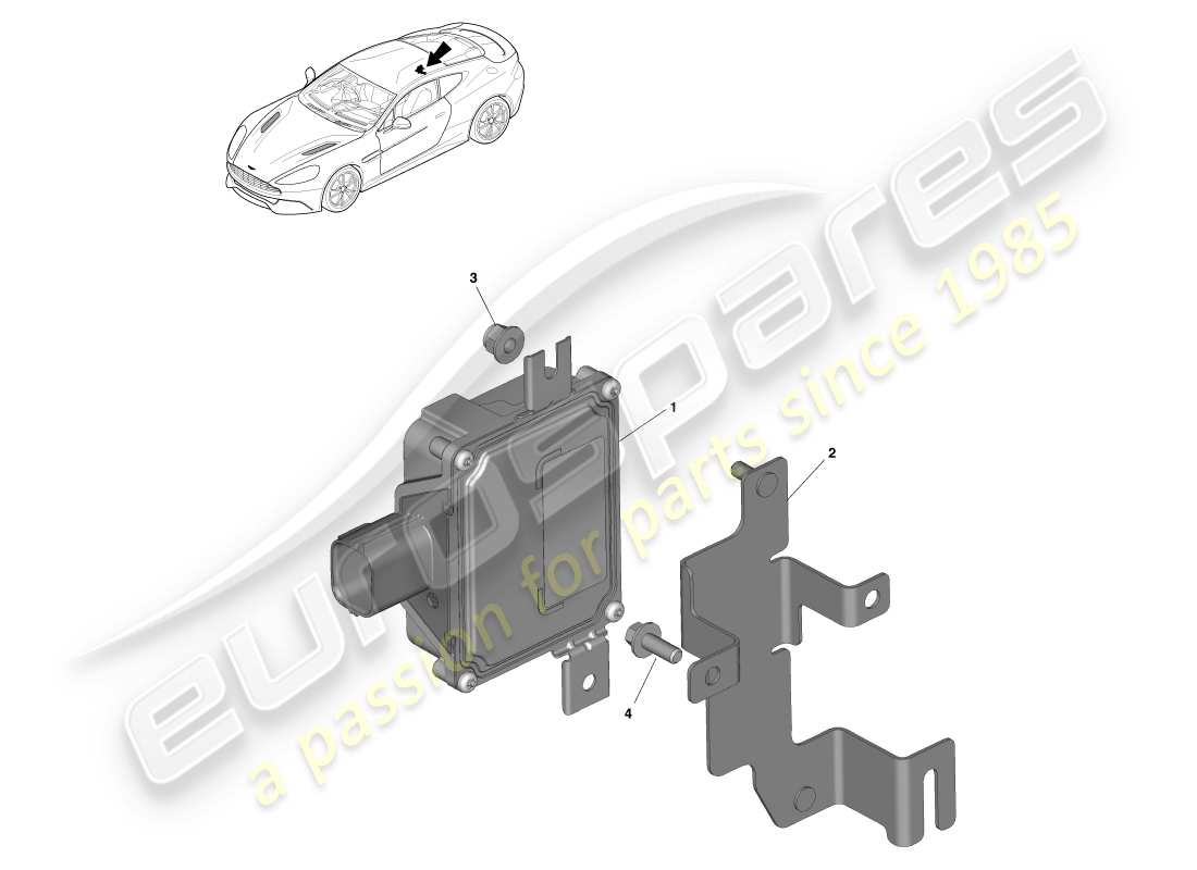 aston martin vanquish (2014) teilediagramm des kraftstoffpumpenmoduls
