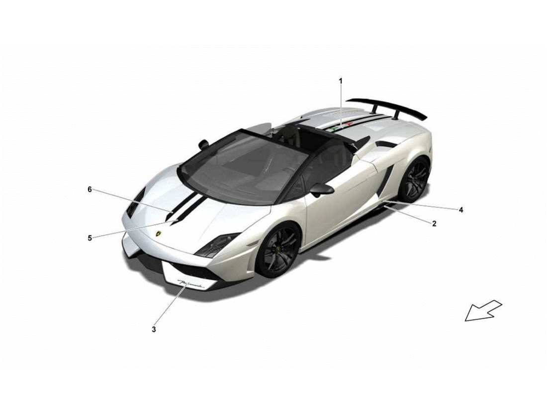 LAMBORGHINI GALLARDO LP570-4S PERFORM TEILEDIAGRAMM FÜR DEKORATIVE KLEBSTOFFE lamborghini gallardo lp570-4s perform teilediagramm für dekorative klebstoffe
