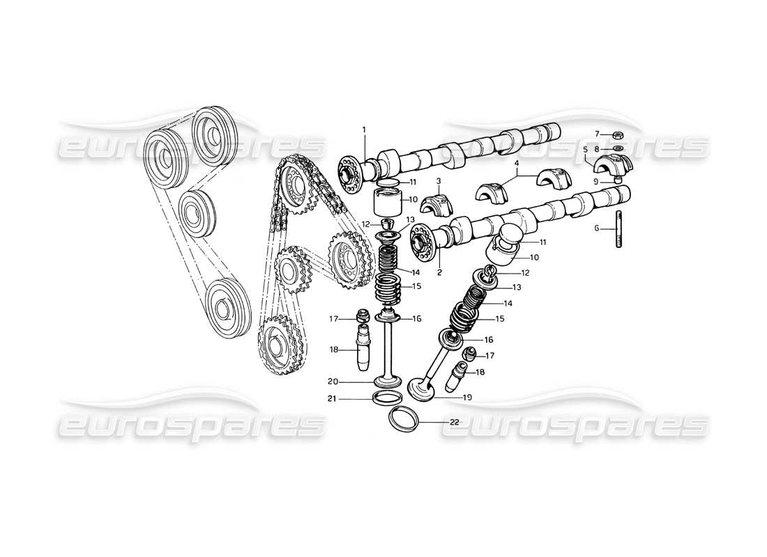 ferrari 246 dino (1975) timing-teilediagramm