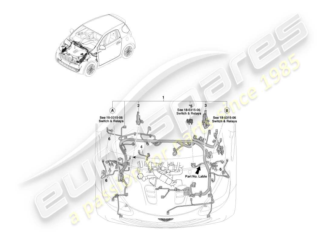 TEILEDIAGRAMME AUS DEM ASTON MARTIN CYGNET TEILEKATALOG ANZEIGEN ein teilediagramm aus dem teilekatalog aston martin cygnet