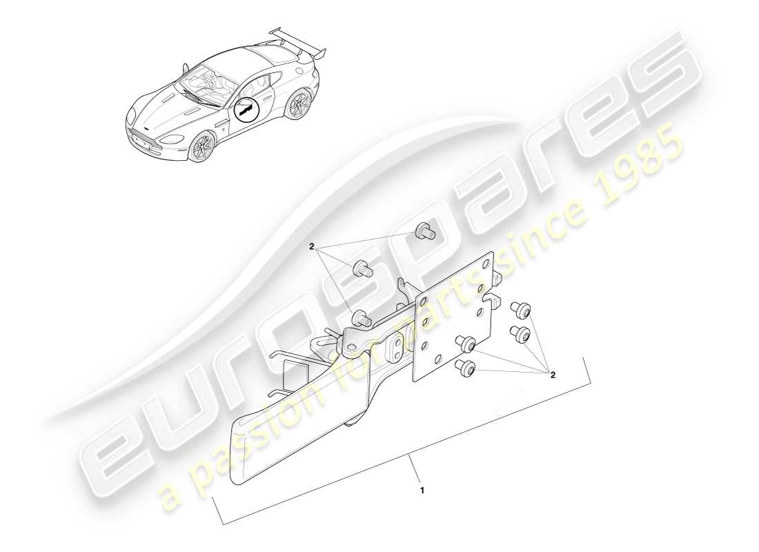aston martin v8 vantage (2005) griffbaugruppe, gt8 ersatzteildiagramm