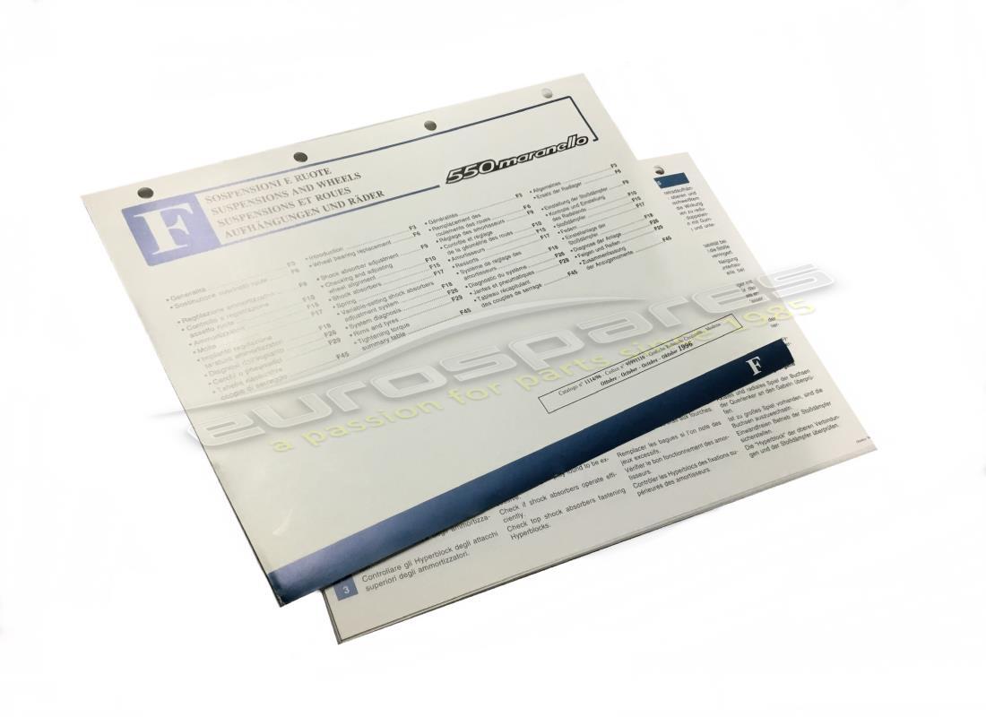 neues ferrari werkstatthandbuch 'f' 550 maranello. teilenummer 95991110 (1)