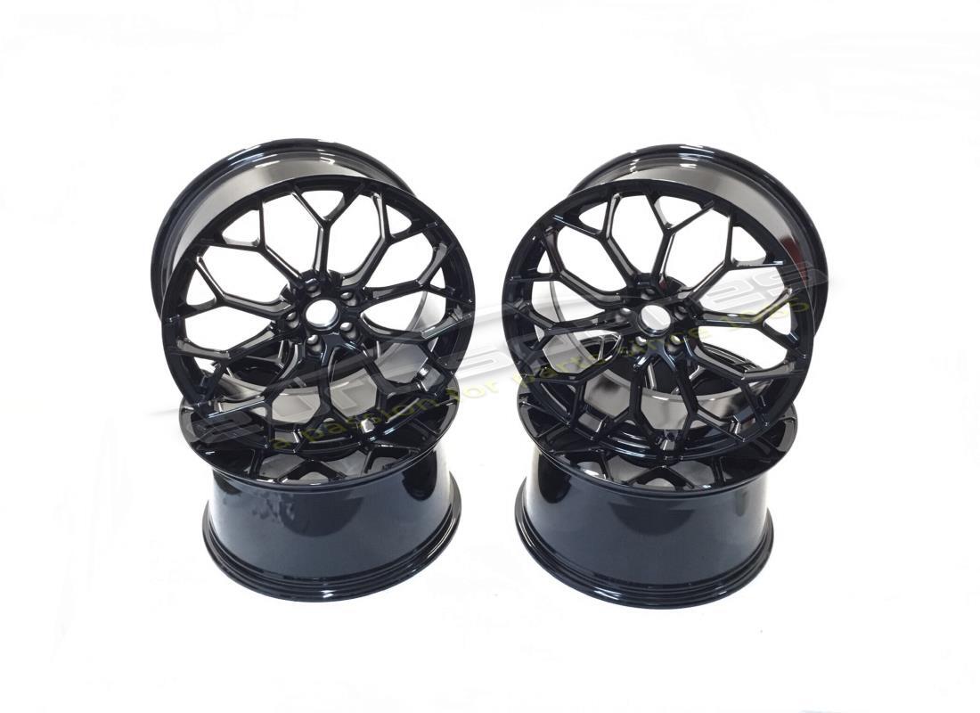 neues lamborghini narvi schwarz glänzendes felgen-kit. teilenummer 4t0099305 (1)