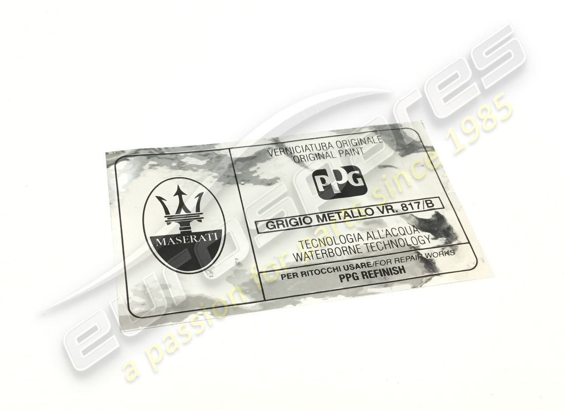neues maserati lackkennzeichnungsschild. teilenummer 675000179 (1)