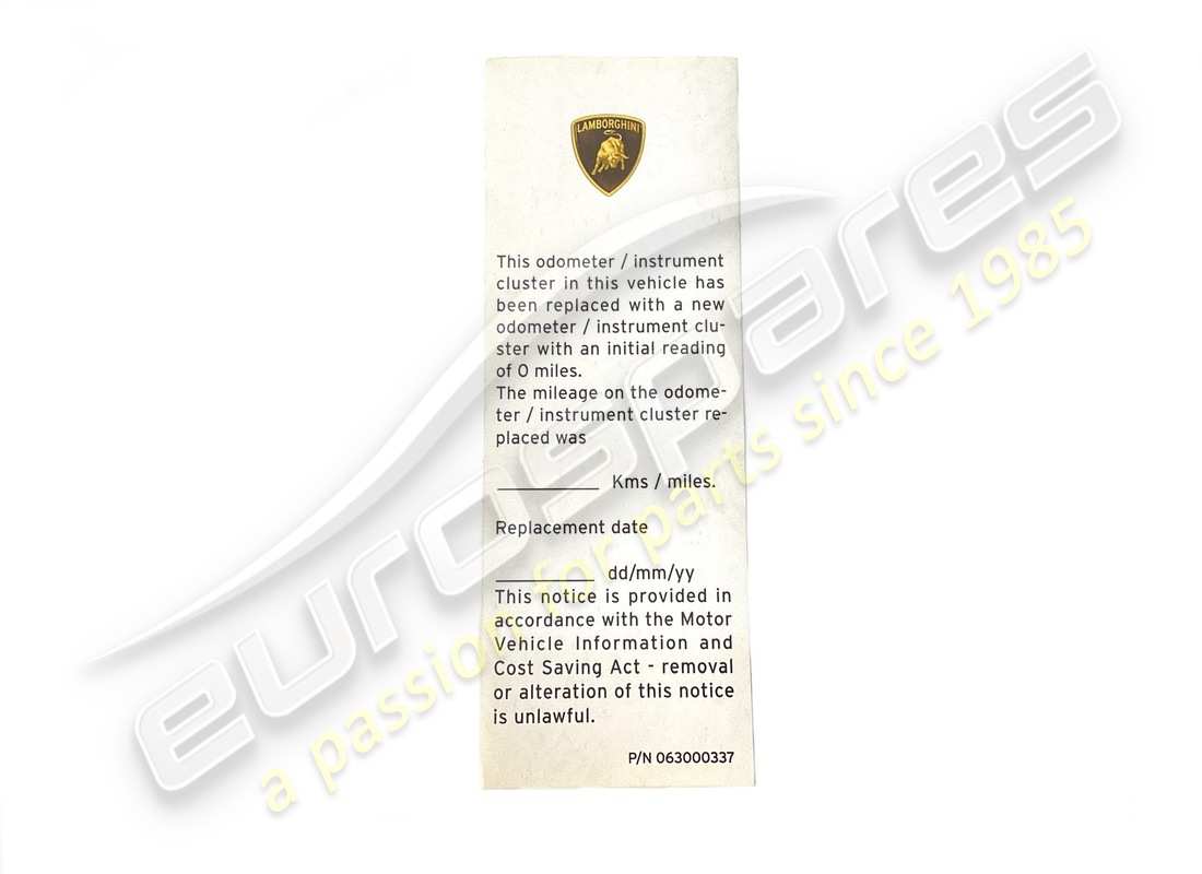 neu lamborghini ades.x sostit.strum./odometro. teilenummer 063000337 (1)