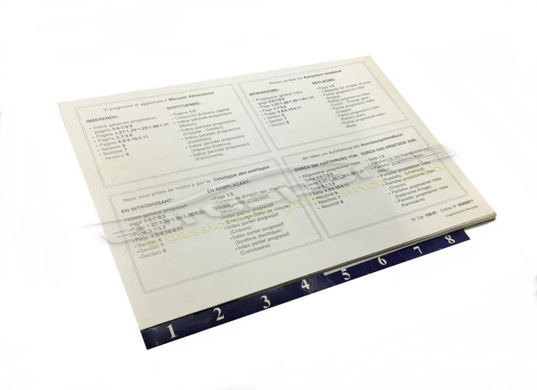 neue ferrari werkzeughandbuch-aktualisierungsblätter. teilenummer 95990971 (1)