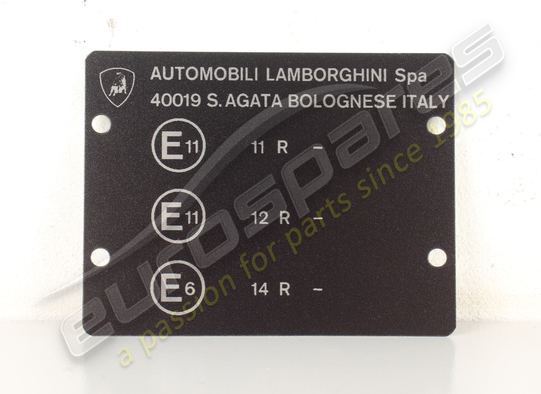 neues lamborghini vorschriftenschild. teilenummer 006110783 (1)