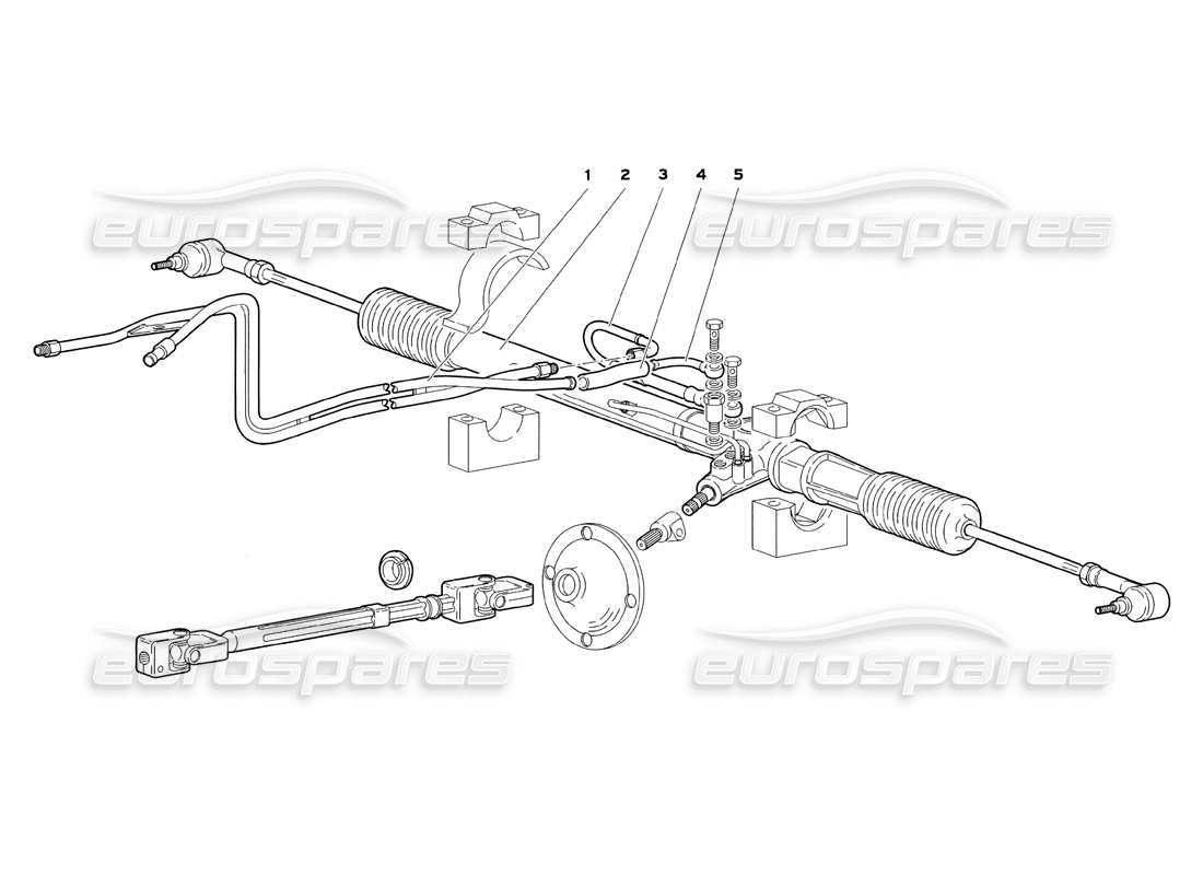 lamborghini diablo sv (1999) lenkung (gültig für gb und australien - juli 1999) teilediagramm