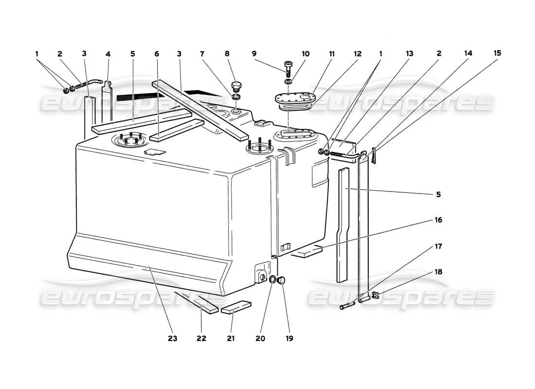 lamborghini diablo 6.0 (2001) kraftstoffsystem (gültig für usa und kanada – märz 2001) teilediagramm