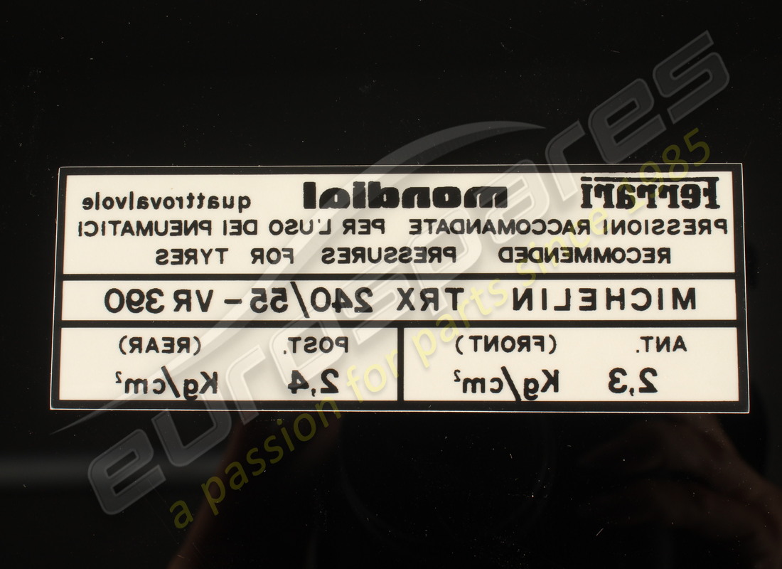 neu ferrari mondial reifendruckaufkleber. teilenummer fst021 (1)