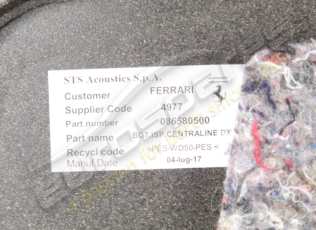 NEU FERRARI RH SERVICE TRAPDOOR SCHWARZ. TEILENUMMER 69761990 (4) neu ferrari rh service trapdoor schwarz. teilenummer 69761990 (4)