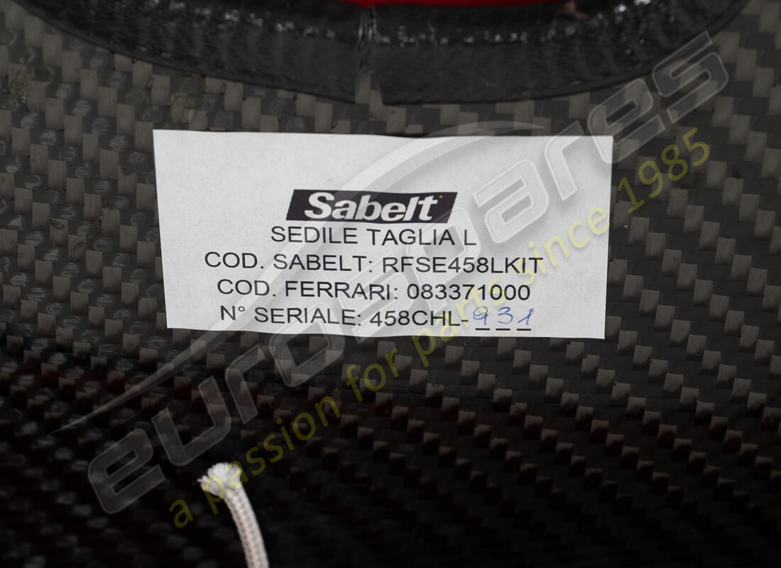 neu ferrari rh racing sitz komplett mit. teilenummer 83371000 (6)