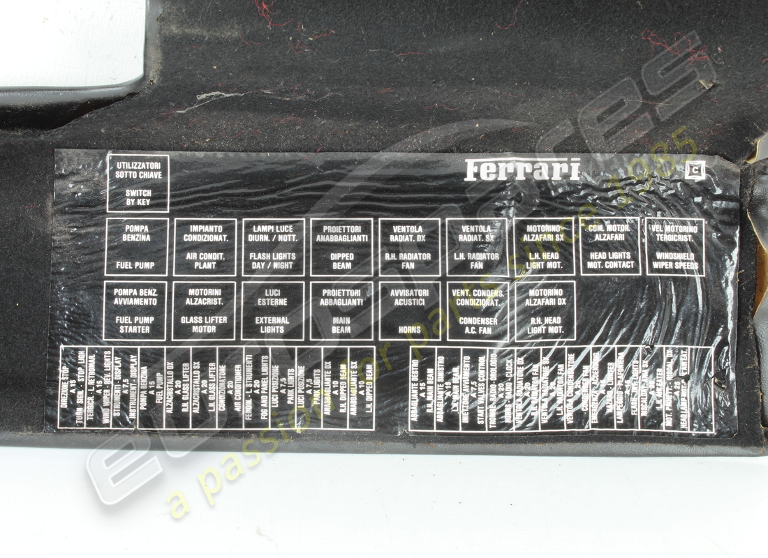 VERWENDET Ferrari COVER . TEILENUMMER 62368600 (1)