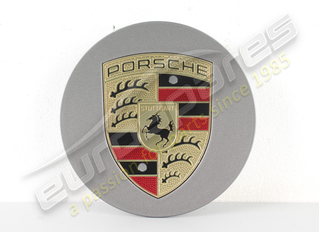 neue porsche radkappe konkav - porsche crest mehrfarbig platinum satin-matt. teilenummer 7l5601151ob5 (1)