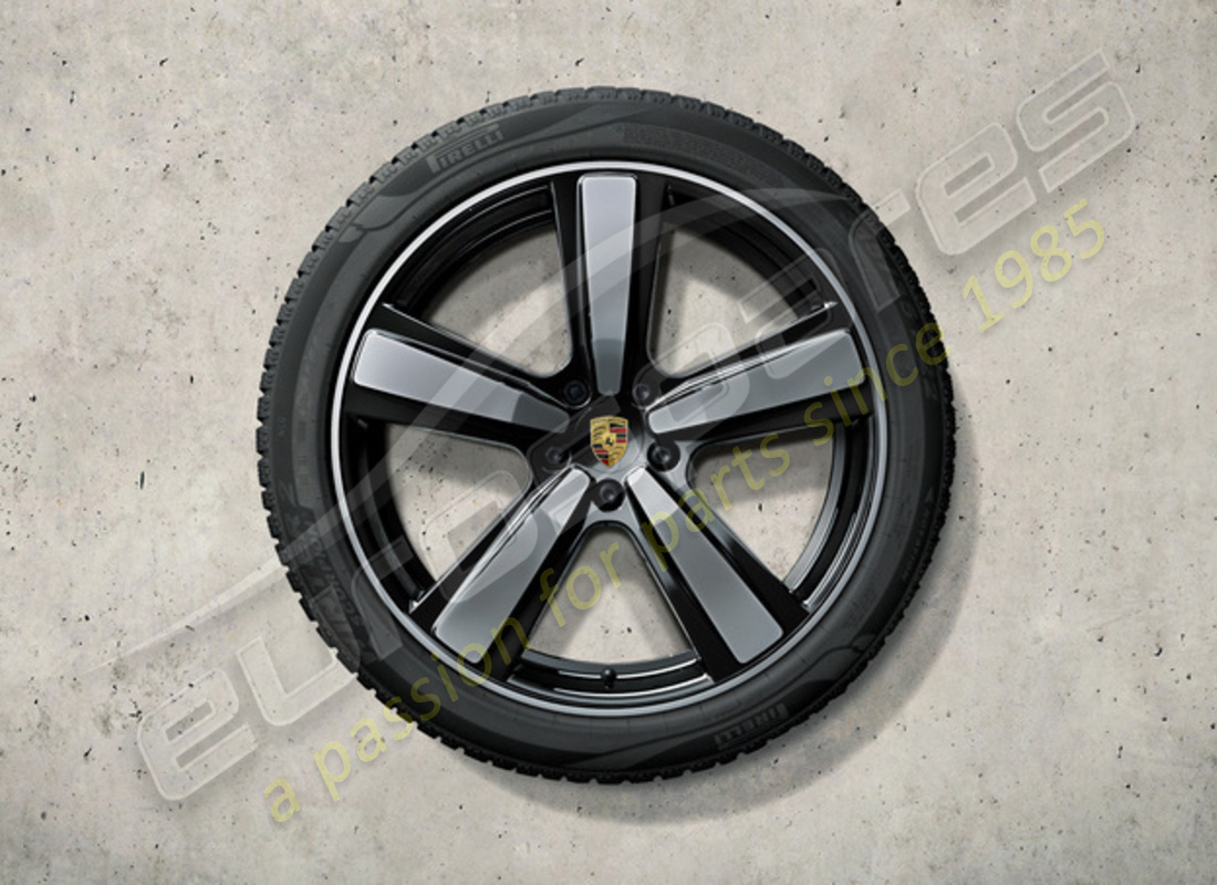 neu porsche 22 zoll exclusive design sport winterradsatz - schwarz lackiert (hochglanz). teilenummer 9y0044603r (1)