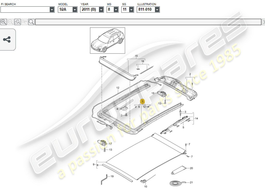 neuer porsche-rahmen. teilenummer 958877049 (1)