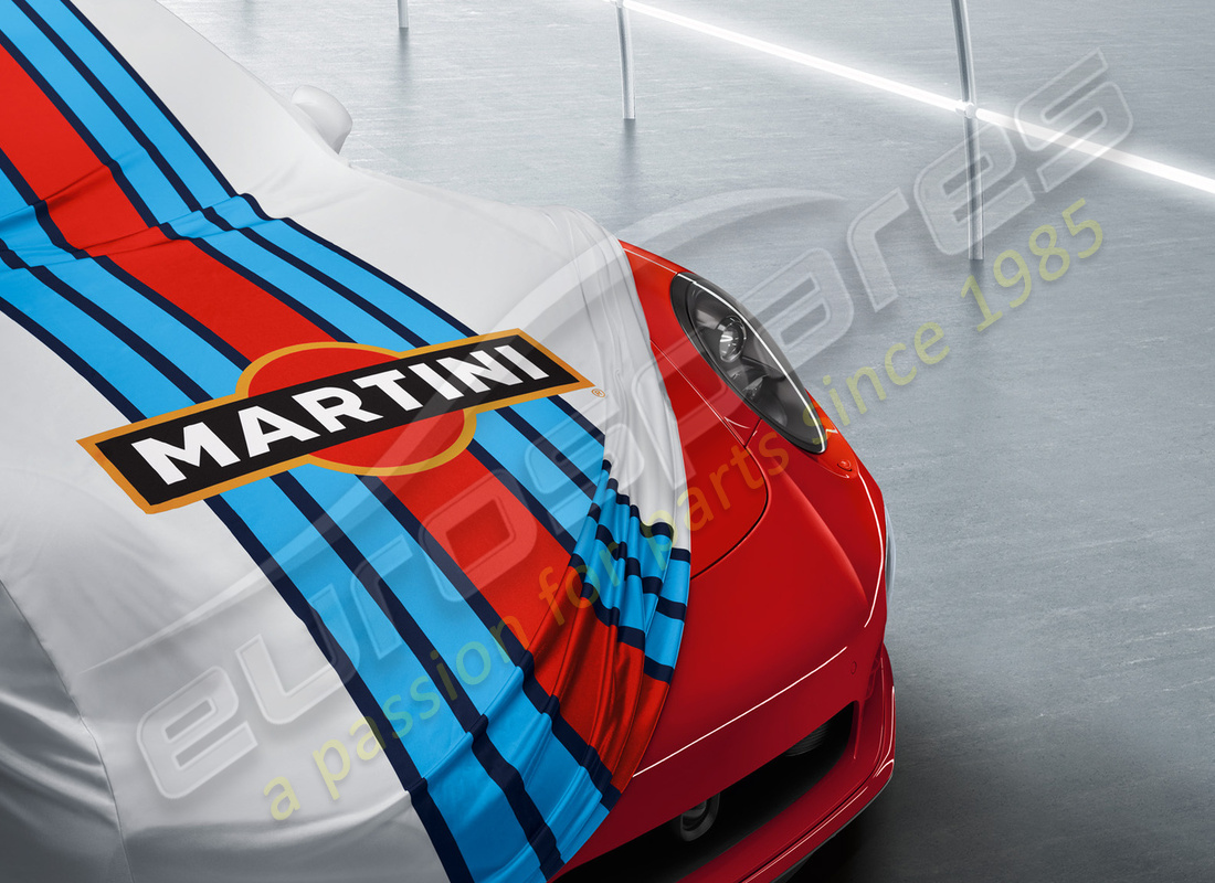 neue porsche indoor-autoabdeckung im martini racing-design. teilenummer 99104400036 (3)