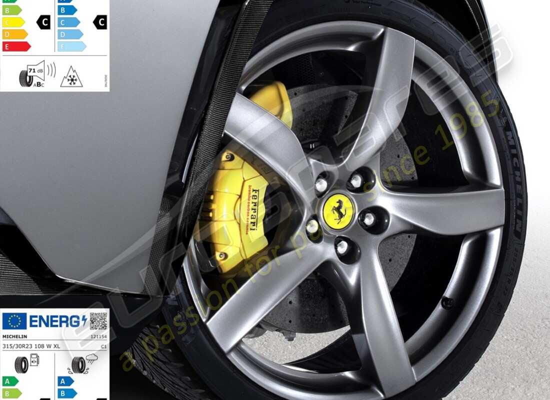 neues ferrari winterset räder mit michelin-reifen. teilenummer 70005708 (1)