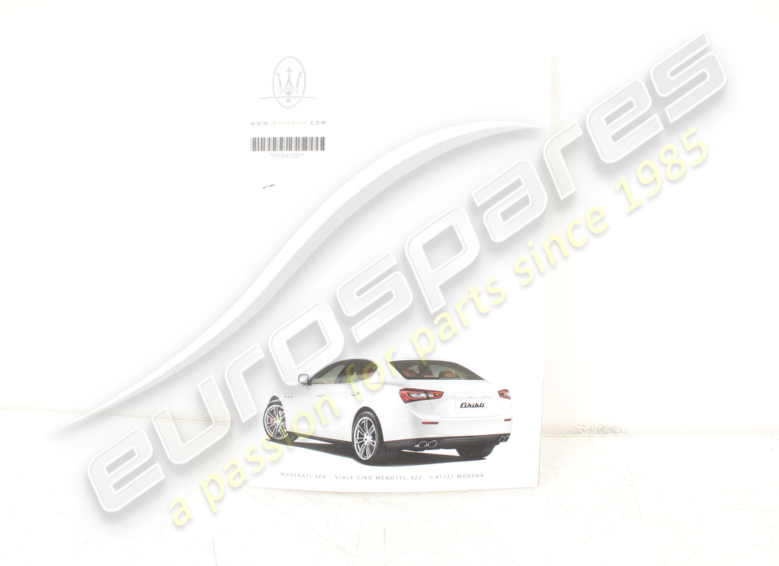 neues maserati auto kurzanleitung it. teilenummer 910041231 (2)