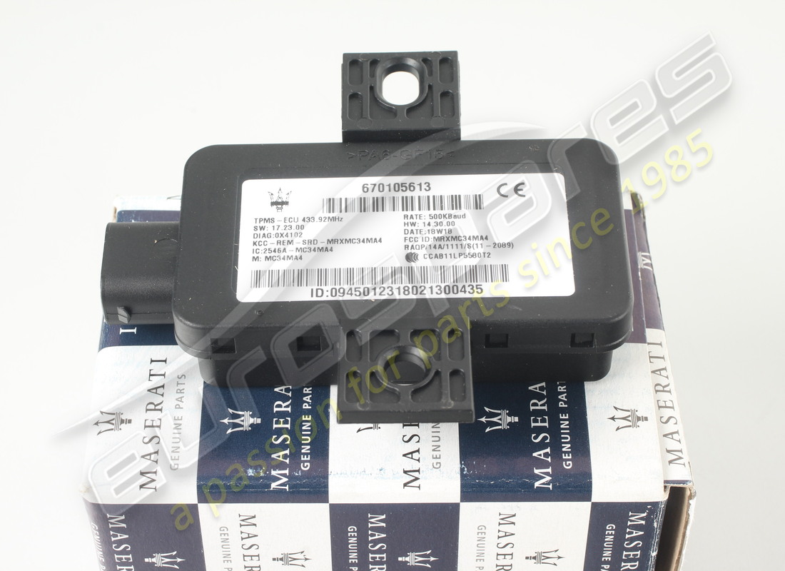 NEUES MASERATI REIFENDRUCK-ECU. TEILENUMMER 670105613 (3) neues maserati reifendruck-ecu. teilenummer 670105613 (3)