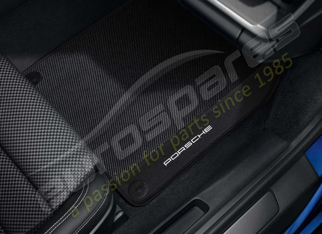 neu porsche carbon fussmatten mit ledereinfassung. teilenummer 992044814a (1)