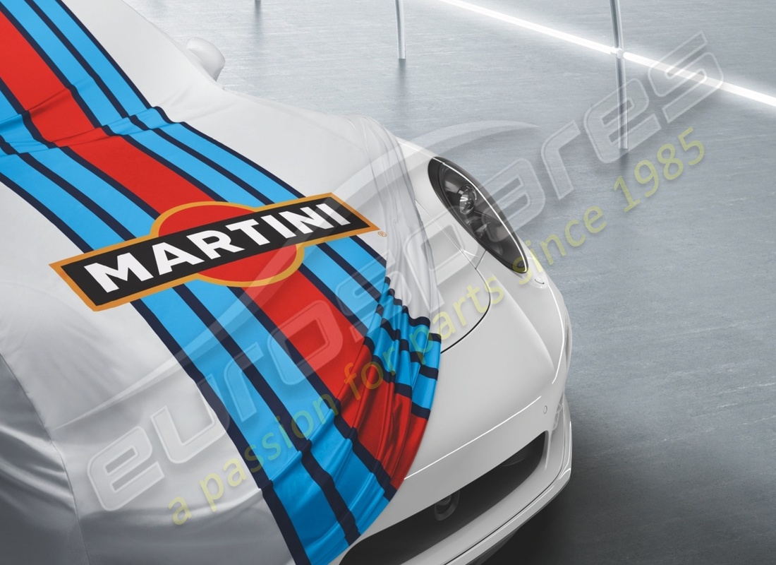 neue porsche indoor-autoabdeckung im martini racing-design. teilenummer 99104400036 (2)