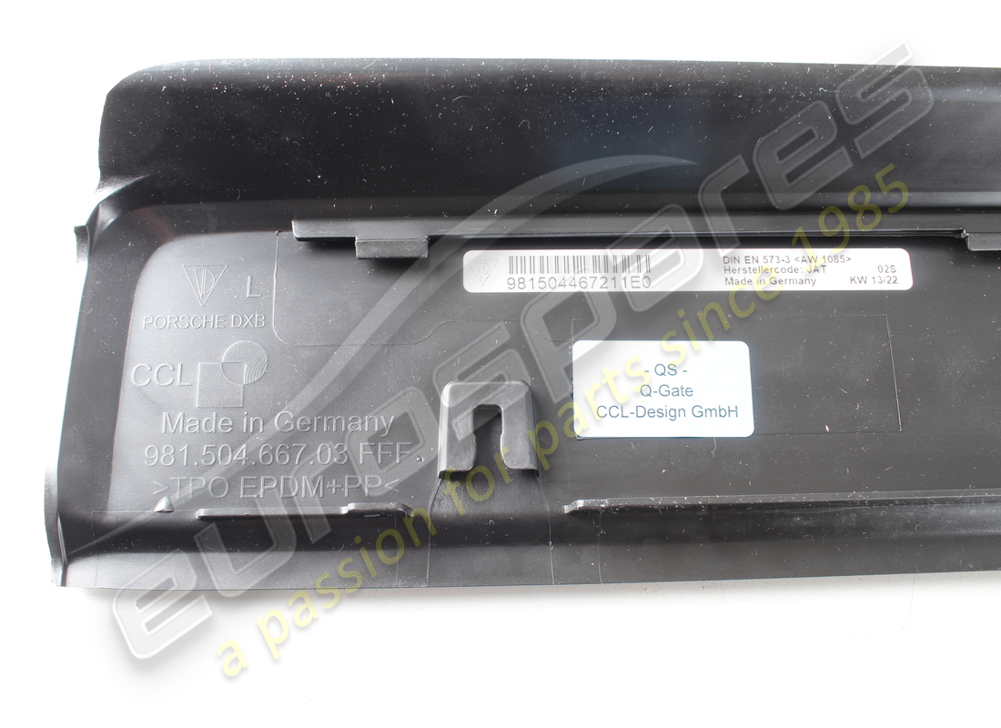 NEU PORSCHE EINSTIEGSBLECH SCHWARZ. TEILENUMMER 981504467211E0 (5) neu porsche einstiegsblech schwarz. teilenummer 981504467211e0 (5)