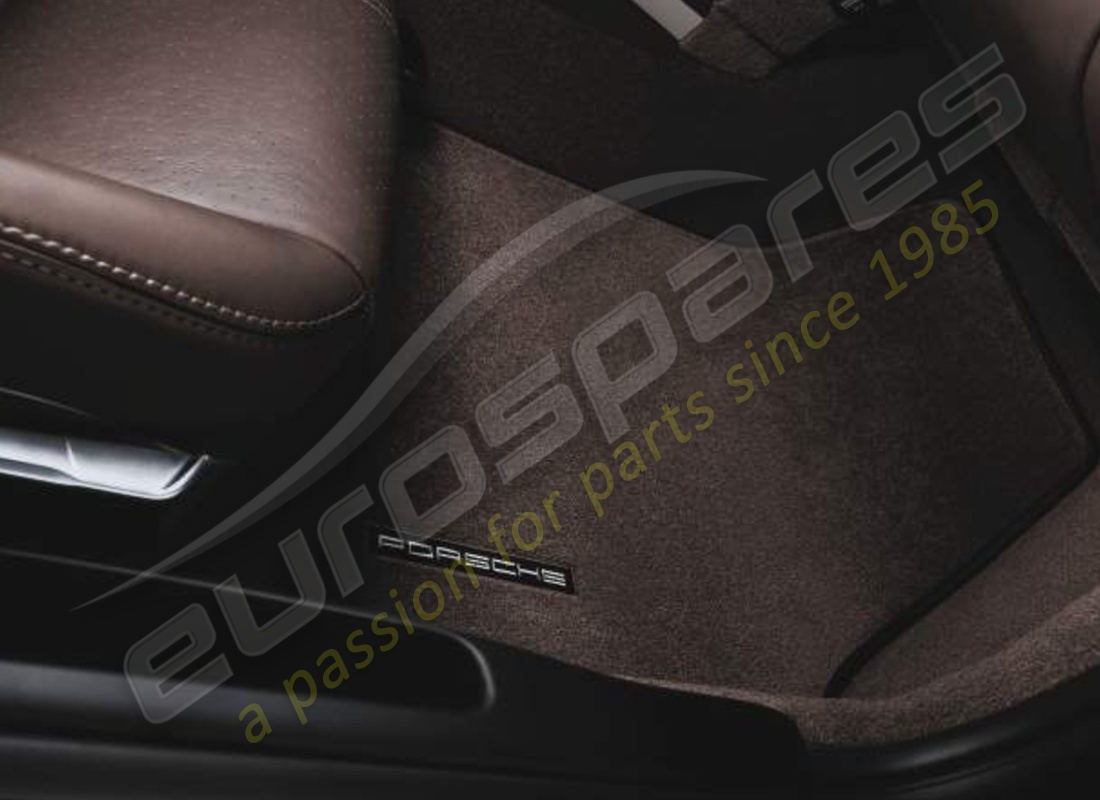 neu porsche fussmatten mit nubuk-umrandung (steingrau). teilenummer 98704480109b23 (1)