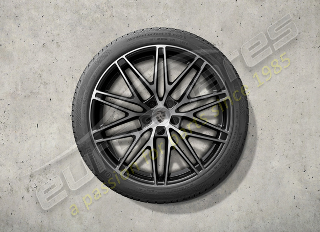 neuer porsche 22 zoll rs spyder design winterradsatz - schwarz lackiert (hochglanz). teilenummer 95c044600h (1)