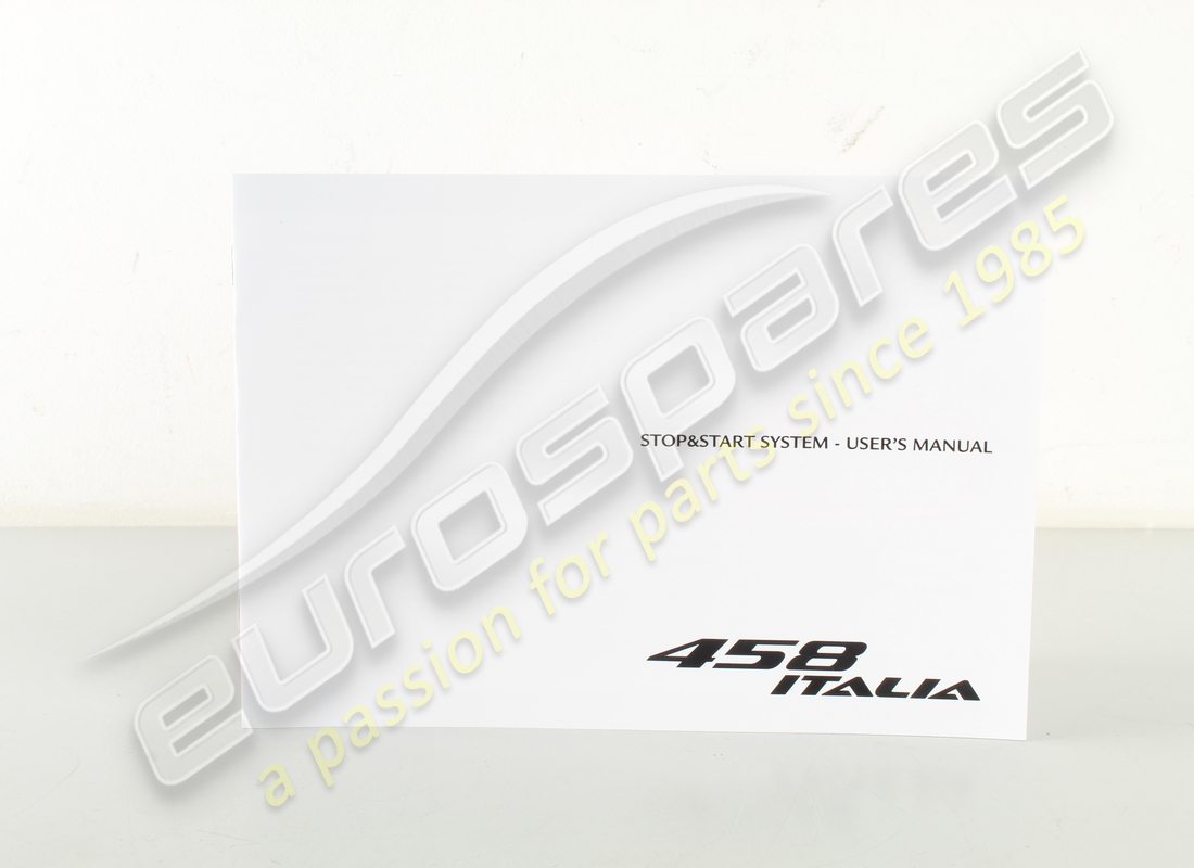 NEUE FERRARI STOP&START-ANLEITUNG. TEILENUMMER 84290500 (1) neue ferrari stop&start-anleitung. teilenummer 84290500 (1)