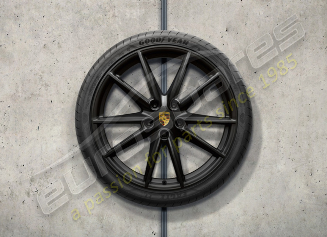 neu porsche 20-/21-inch carrera s sommerradsatz in schwarz (seidenlängend) lackiert. teilenummer 992044660c (1)