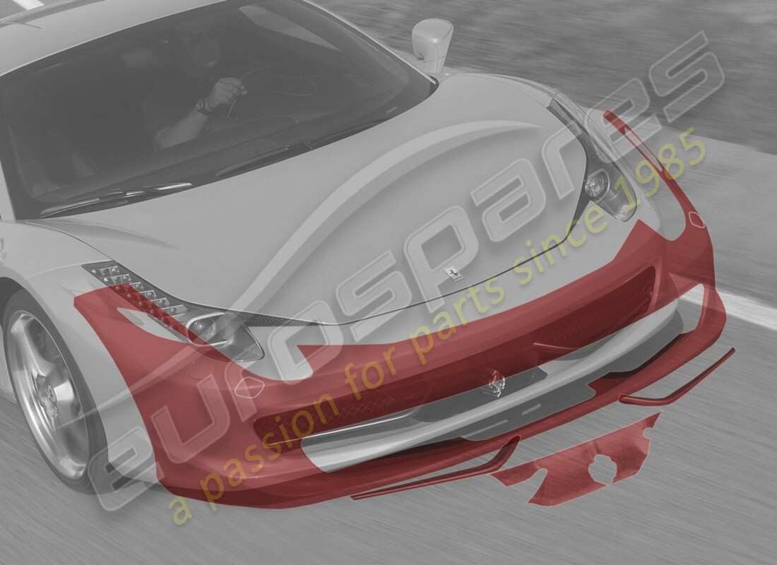 NEU Ferrari STEINSCHLAGSCHUTZFOLIE, FRONTSTOßSTANGE . TEILENUMMER 70001831 (1)