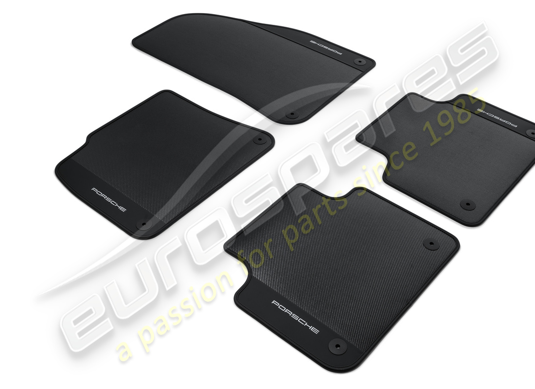neu porsche carbon fussmatten mit ledereinfassung. teilenummer 9y0044844 (3)