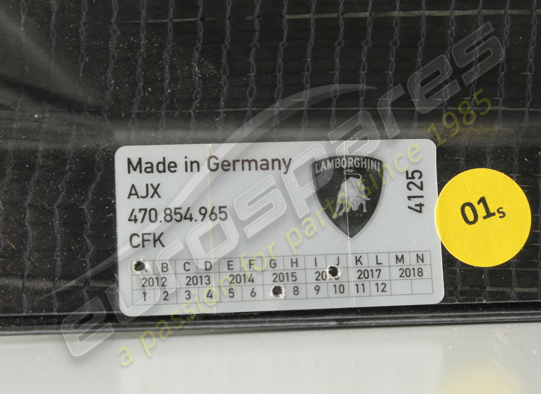 NEUE LAMBORGHINI ABDECKUNG, FENDER COP.PARAF.SUP.SX. TEILENUMMER 470854965A (3) neue lamborghini abdeckung, fender cop.paraf.sup.sx. teilenummer 470854965a (3)