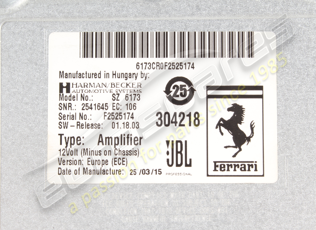 verwendet ferrari 16-channel verstärker. teilenummer 304218 (8)