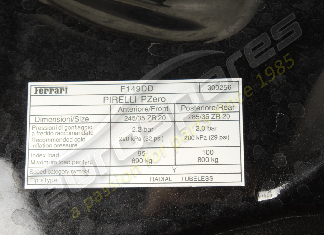 gebrauchter ferrari gepresster deckel. teilenummer 85312411 (5)